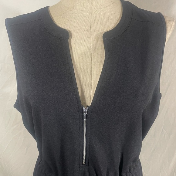 NWT MAURICES Black Sleeveless, V-neck, drawstring waist dress Size 0x - Picture 4 of 9